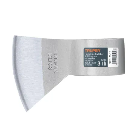  Hachas media Labor 3 libras, Ojillo redondo, en acero al carbono con tratamiento termico, MLR-3 19991 Truper 26.271186 Hachas m