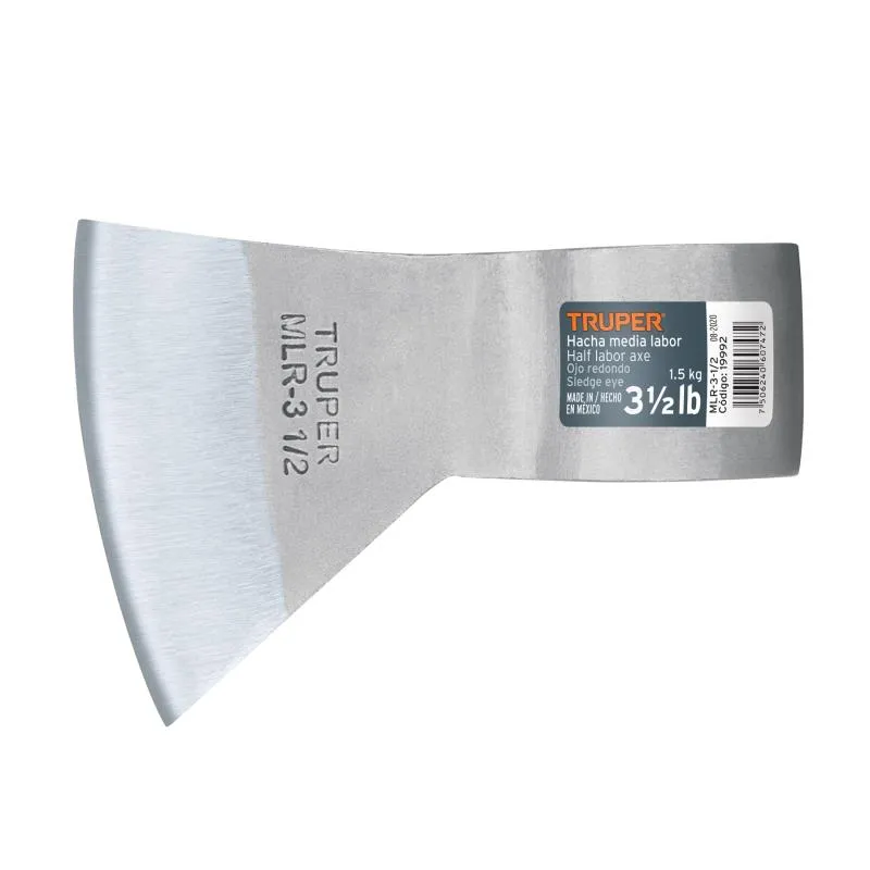 Hachas media Labor 3 1/2 libras, Ojillo redondo, en acero al carbono con tratamiento termico, MLR-3-1/2 19992 Truper 29.661017 