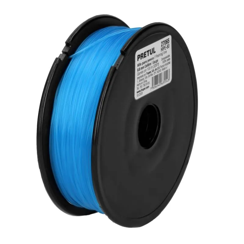  Hilo para Pesca 100m Calibre 0.8mm Tension 26.1kg, para Albañileria Pesca Plomeria, HIPE-80 27065 Truper 3.898305 Hilo para Pes