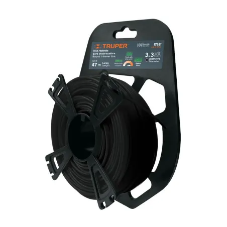  Hilo Redondo para desbrozadora 3.3mm x47M Blister, HLB-155 17631 Truper 16.949153 Hilo Redondo para desbrozadora 3.3mm x47M Bli