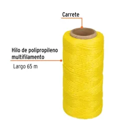 Hilos para albañil 65m 3Cabos ColorAmarillo, Truper 14045 - Truper 2