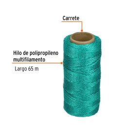 Hilos para albañil 65m 3Cabos ColorVerde, Truper 14049 - Truper 2