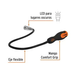  Iman Flexible con LED Levanta 3kgMax. 58cm Recupera Objetos 3Bateria AG13 Truper 15326 11.440678 Iman Flexible con LED Levanta 