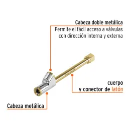 Inflador doble Cabeza Metalico, para llantas de Camion, 1/4 NPT, VAL-INF-1/4 19089 Truper - Truper 2