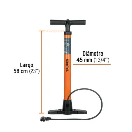  Inflador Manual 23", Cuerpo Metalico, Presion Maxima 100 PSI, BOM-TR 14863 Truper 20.338983 Inflador Manual 23", Cuerpo Metalic