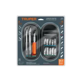  Juego de 13 Cuchillas Hobby con estuche, Truper 17512 16.949153 Juego de 13 Cuchillas Hobby con estuche, Truper 17512

13 Cuchi