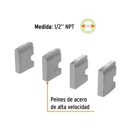  Juego de 4 Peines para Tarrajas 1/2" para T-852X, Truper 14612 105.084746 Juego de 4 Peines para Tarrajas 1/2" para T-852X, Tru