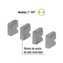  Juego de 4 Peines para Tarrajas 2" para T-852X, Truper 14620 149.152542 Juego de 4 Peines para Tarrajas 2" para T-852X, Truper 