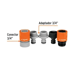 Juego de 5 conectores Sistema click 3/4" ABS Conexiones Rapidas Grifo Truper 12728 - Truper 2