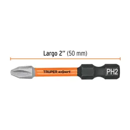 Juego de 5 puntas de impacto Phillips N° 2 x2” PH2, Truper 100820 - Truper 4