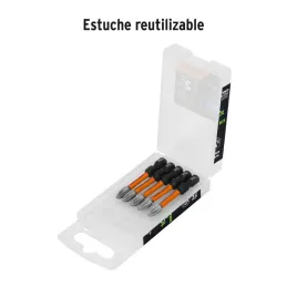 Juego de 5 puntas de impacto Phillips N° 2 x2” PH2, Truper 100820 - Truper 5