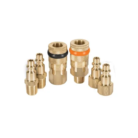  Juego de Acoples y Conectores de Laton 6 Piezas, Conexion Rapida, 1/4 NPT, CORAL-6 18075 Truper 29.661017 Juego de Acoples y Co