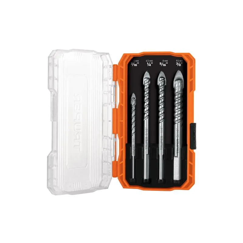 Juego de Brocas para Vidrios y Azulejos 4 Piezas Carburo de Tungsteno CEstuche, Truper 101841 - Truper 1