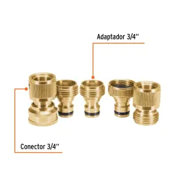  Juego de Conectores Rapidos Sistema Click E3/4 5Piezas, Truper 101600 26.271186 Juego de Conectores Rapidos Sistema Click E3/4 