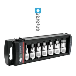 Juego de Dados cuadro 7Piezas Punta hexagonal Pulgadas STD Truper 102239 - Truper 4