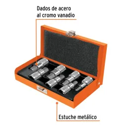  Juego de dados Punta Allen 7 Piezas, Encastre 1/2", acero al cromo vanadio, JPH-1/2X7PH 13929 Truper 72.881356 Juego de dados P