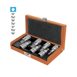  Juego de dados Punta Allen 7 Piezas, Encastre 1/2", acero al cromo vanadio, JPH-1/2X7PH 13929 Truper 72.881356 Juego de dados P