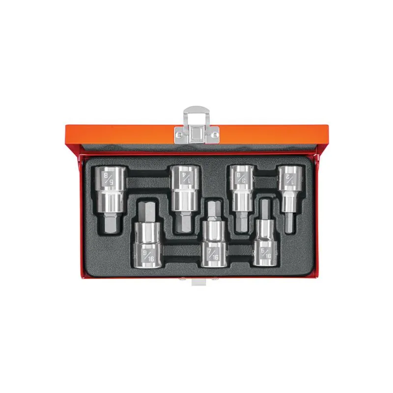  Juego de dados Punta Allen 7 Piezas, Encastre 1/2", acero al cromo vanadio, JPH-1/2X7PH 13929 Truper 72.881356 Juego de dados P