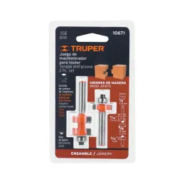  Juego de Fresas Machimbrador 3/4" x17mm cRodaje Truper 10671 38.983051 Juego de Fresas Machimbrador 3/4" x17mm cRodaje Truper 1