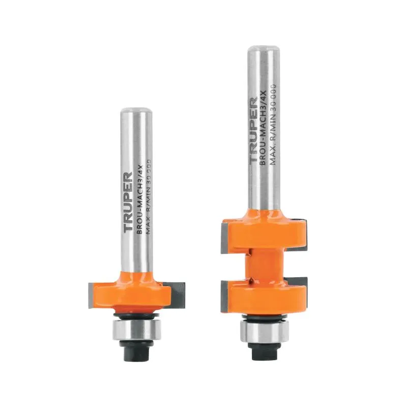  Juego de Fresas Machimbrador 3/4" x17mm cRodaje Truper 10671 38.983051 Juego de Fresas Machimbrador 3/4" x17mm cRodaje Truper 1