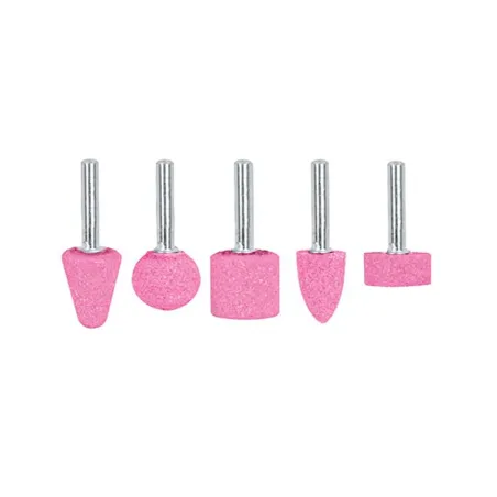  Juego de Piedras 5 Puntas montadas Uso General, Zanco 1/4" Grano 60, Oxido de Aluminio, JPM-5 11680 Truper 9.067797 Juego de Pi