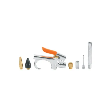  Juego de pistola Sopleteadora con 2 Boquillas y 4 Accesorios, Diseño Compacto, 1/4 NPT, JAN-7 19078 Truper 14.915254 Juego de p