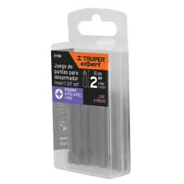  Juego de Puntas 5Piezas Pozidriv 2PZ1 2PZ2 1Z3 L2", para Desarmador Electrico o Manual, Truper 17799 4.491525 Juego de Puntas 5