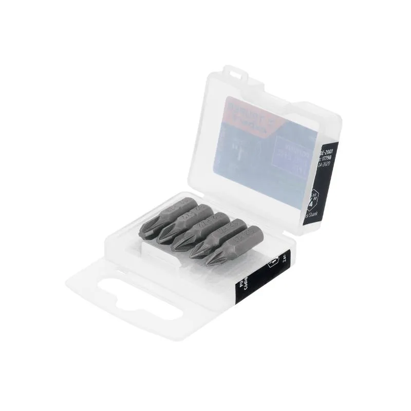  Juego de Puntas 5Piezas Pozidriv PZ0 PZ1 PZ2 PZ3 Largo1" para Desarmador Electrico o Manual, PZ-15 17798 Truper 3.135593 Juego 