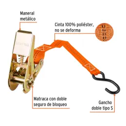 Juego de sujetadores c/matraca 675kg 4Piezas GanchoS, Truper 101742 - Truper 3