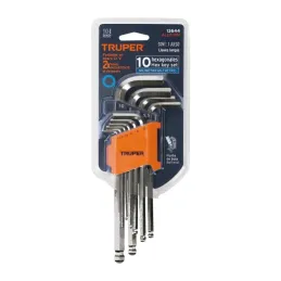  Juegos de 10 Llaves Allen MM Largas Punta de Bola Truper 13644 16.949153 Juegos de 10 Llaves Allen MM Largas Punta de Bola Trup