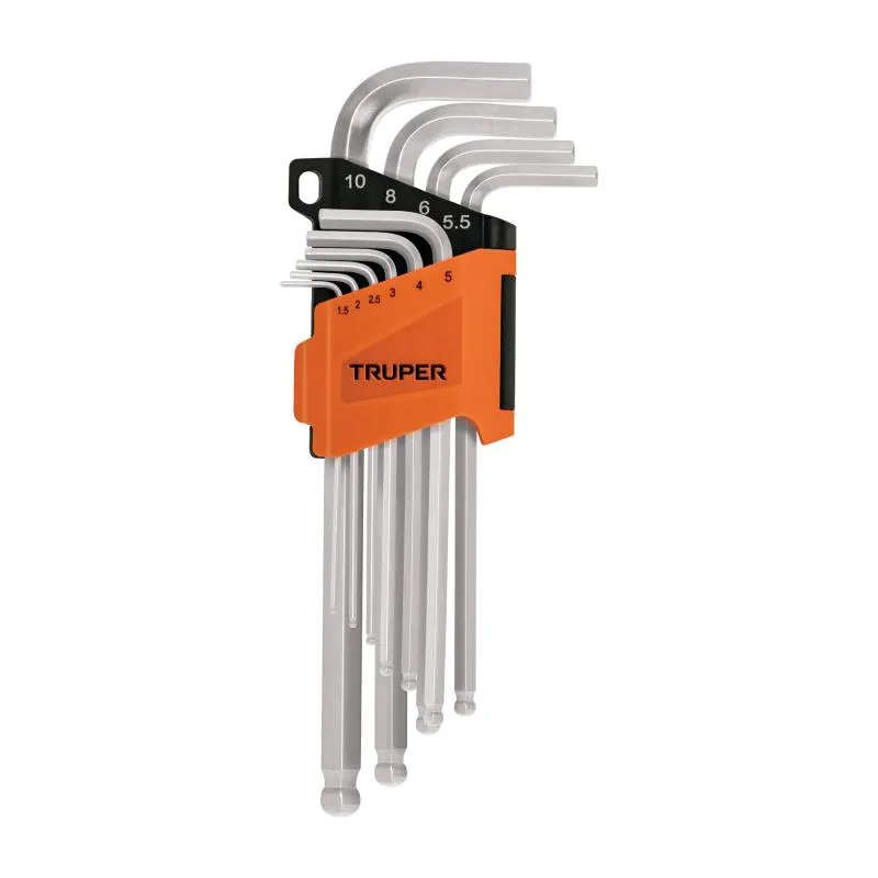  Juegos de 10 Llaves Allen MM Largas Punta de Bola Truper 13644 16.949153 Juegos de 10 Llaves Allen MM Largas Punta de Bola Trup
