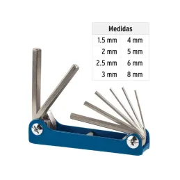  Juegos de 8 Llaves Allen MM Tnavaja Truper 15555 11.186441 Juegos de 8 Llaves Allen MM Tnavaja Truper 15555

Fabricadas en acer