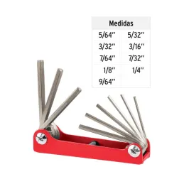 Juegos de 9 Llaves Allen Pulgadas TNavaja Truper 15566 - Truper 3