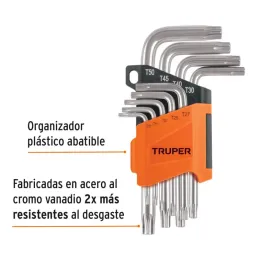 Juegos de 9 Llaves Torx Truper 15554 - Truper 2