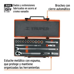Juegos de Herramientas 18 piezas MM E1/2 EM Truper 13936 - Truper 2