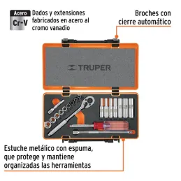  Juegos de Herramientas 20 piezas STD E1/4 EM Truper 13980 117.79661 Juegos de Herramientas 20 piezas STD E1/4 EM Truper 13980


