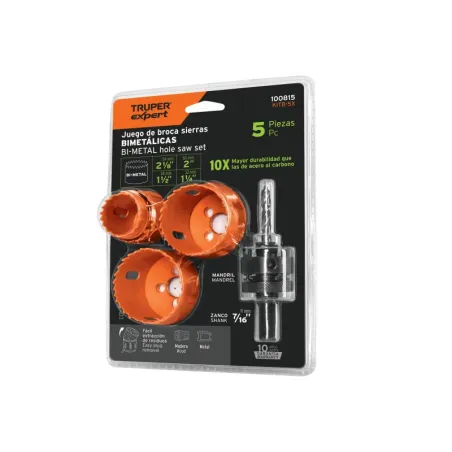 Juegos de Sierras Copas bimetalicas 5 piezas, Truper 100815 - Truper 1