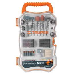  Kit de Accesorios para Mini Rectificadora 121 Piezas Multiproposito, Truper 100757 22.881356 Kit de Accesorios para Mini Rectif