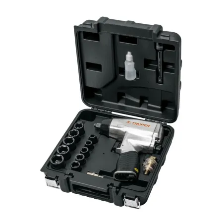 Kit Llave Neumatica Pistola de Impacto de 1/2" con estuche de plastico y dados, TPN-731EK 19372 Truper - Truper 1