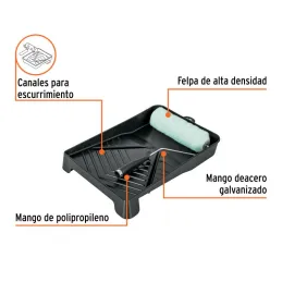  Kit para Pintar 3 Piezas, Bandeja 9" Rodillo y Maneral, KIT-ROPI-915 13843 Truper 10.762712 Kit para Pintar 3 Piezas, Bandeja 9