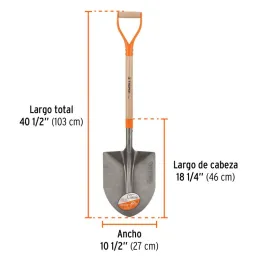  Lampas Cuchara Classic 40-1/2" 27x46x103cm PuñoY Metalico Truper 11169 30.508475 Lampas Cuchara Classic 40-1/2" 27x46x103cm Puñ