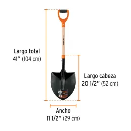  Lampas Redonda Española T-2000 41" 29x52x104cm PuñoY ComfortGrip Truper 17165 27.118644 Lampas Redonda Española T-2000 41" 29x5