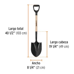  Lampas Redonda Minera T-1000 40-1/2" 21x49x103cm PuñoY Plastico Truper 11167 22.033898 Lampas Redonda Minera T-1000 40-1/2" 21x