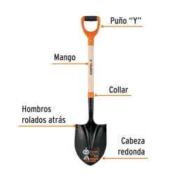  Lampas Redonda Minera T-2000 40-1/2" 21x49x103cm PuñoY ComfortGrip Truper 17160 25.423729 Lampas Redonda Minera T-2000 40-1/2" 