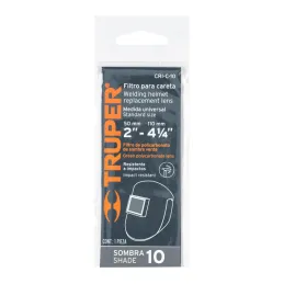  Lente de Repuesto Para Mascara de Soldar CASO-3 y CASO-300-P, SOMBRA 10, CRI-C-10 14274 Truper 2.457627 Lente de Repuesto Para 