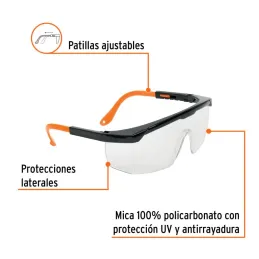 Lentes de seguridad mica clara con antiempaño UV Classic, Truper 101933 - Truper 2