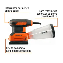  Lijadora orbital 1/4 hoja profesional 220W Truper 103338 96.610169 Lijadora orbital 1/4 hoja profesional 220W Truper 103338

Mo