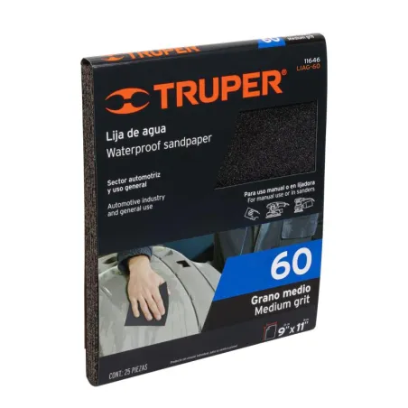  Lijas de Agua G60 x25u 230x280mm CarburoSilicio Truper 11646 50 Lijas de Agua G60 x25u 230x280mm CarburoSilicio Truper 11646

F