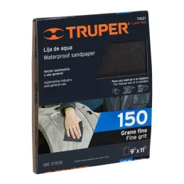 Lijas de Agua G150 x25u 230x280mm CarburoSilicio Truper 11621 - Truper 1