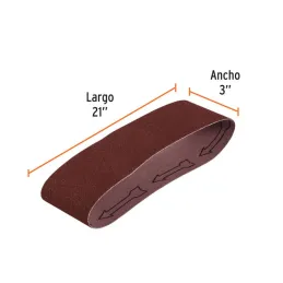  Lijas de Banda G80 3x21" x5u OAluminio Truper 15799 17.79661 Lijas de Banda G80 3x21" x5u OAluminio Truper 15799

Fabricado en 